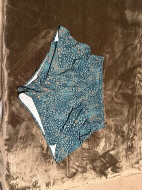 Old Navy Teal Athletic Shorts with Coral and Cream Dot Print